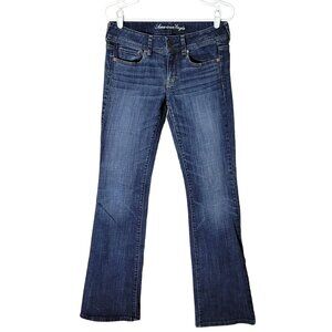 American Eagle Jeans 6 L Original Boot Low Rise Medium Wash Denim Western